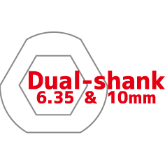 Dual-shank hole saw