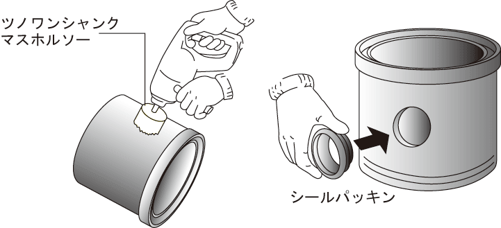 無料配達 ドッチーモ超硬ホルソー ボディのみ 片刃仕様 DSB-18 1本   222-0930